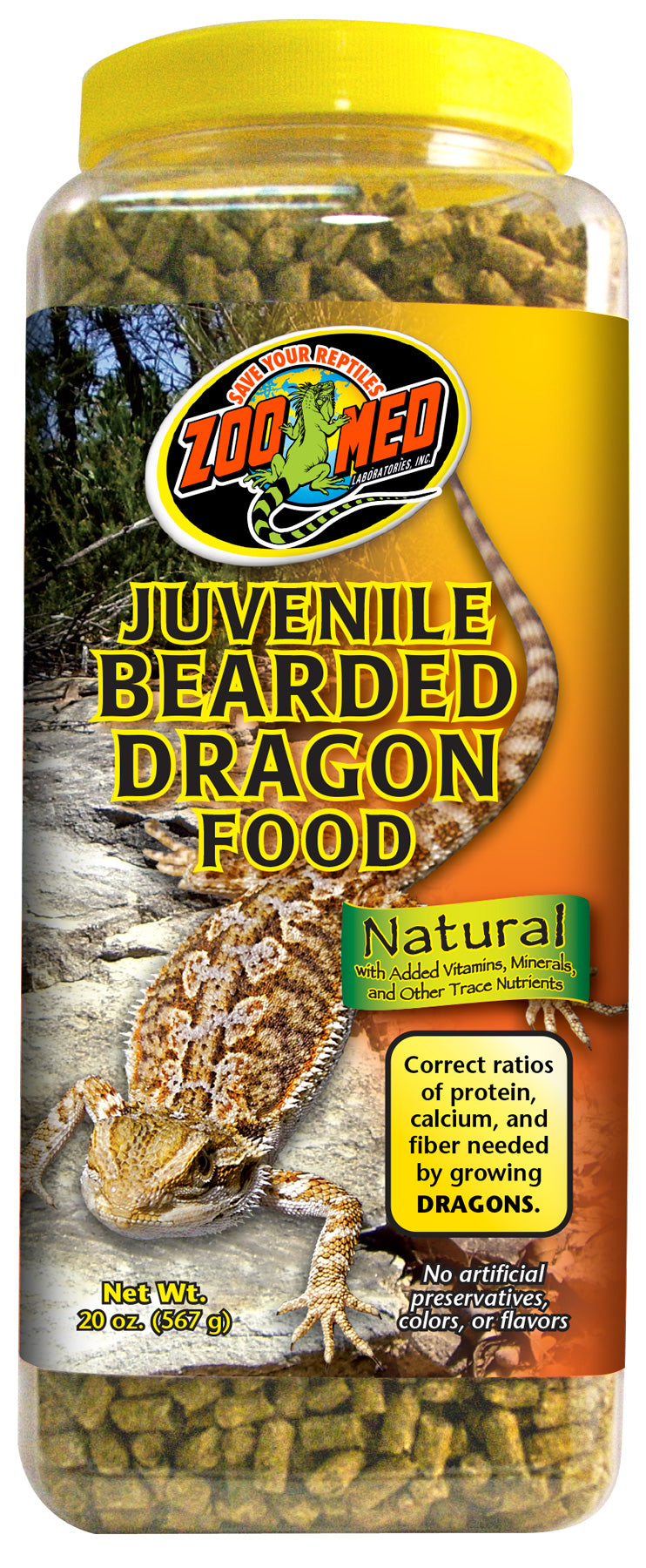 Zoo Med Juvie Bearded Dragon Food, 20oz.