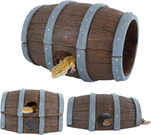 Load image into Gallery viewer, ReptiZoo Magnetic Connectable Barrel Log &amp; Tunnel Hide (2-Pack)
